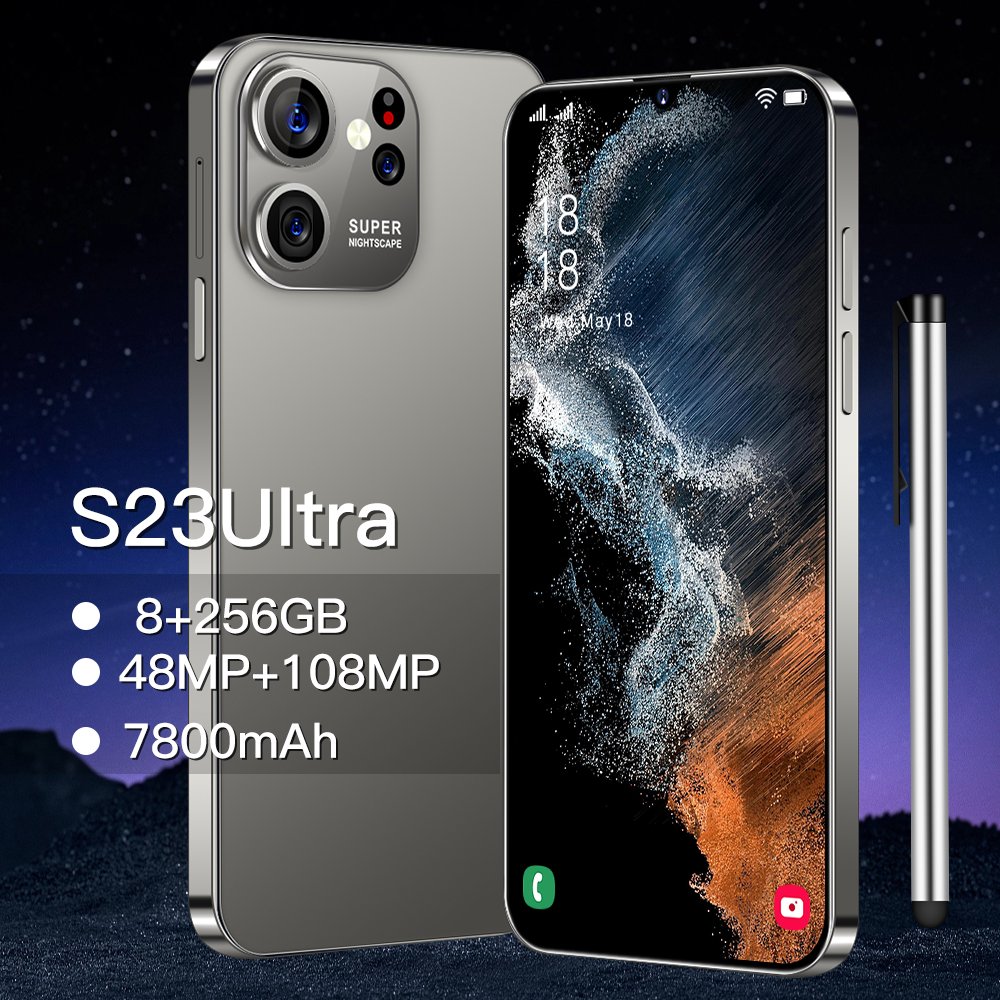 Smartphone S23 ULTRA 256GB PHONE SmartPhone 48MP+108MP Face Unlock full Display Android 12.0 Cell Phone Smart Mobile Phone